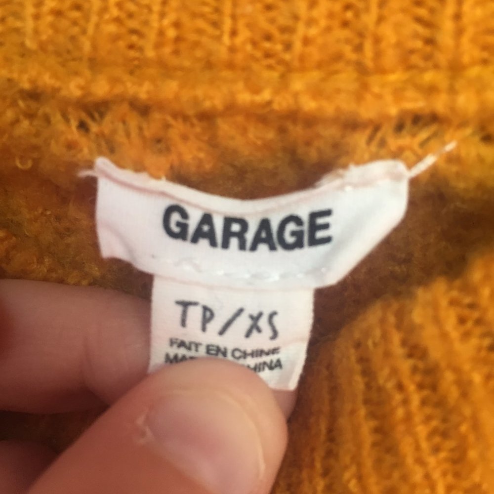 Garage Cropped Colorblock Ribbed Sweater - Picture 5 of 5